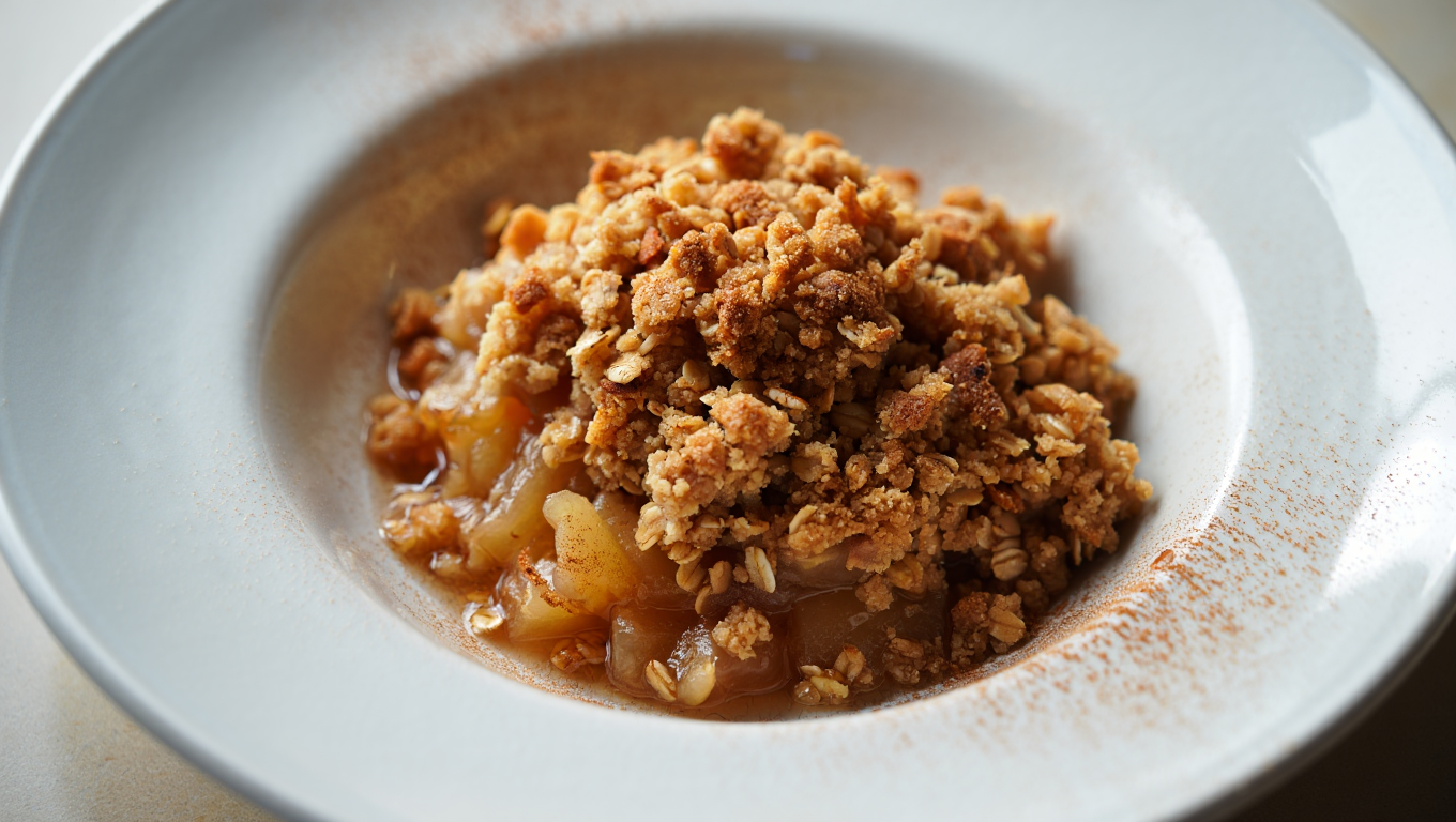 Air Fryer Apple Crisp with Oatmeal Streusel Topping