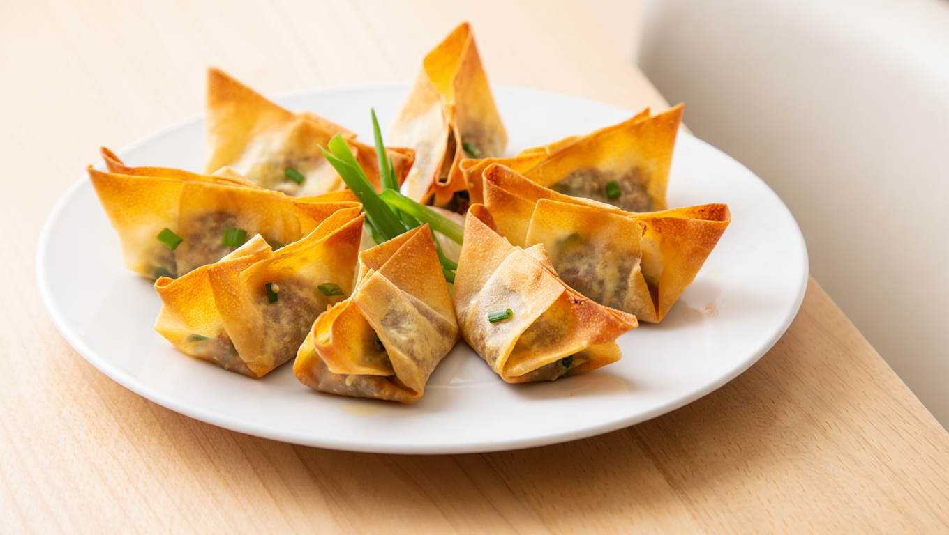 Air Fryer Crispy Beef Wontons