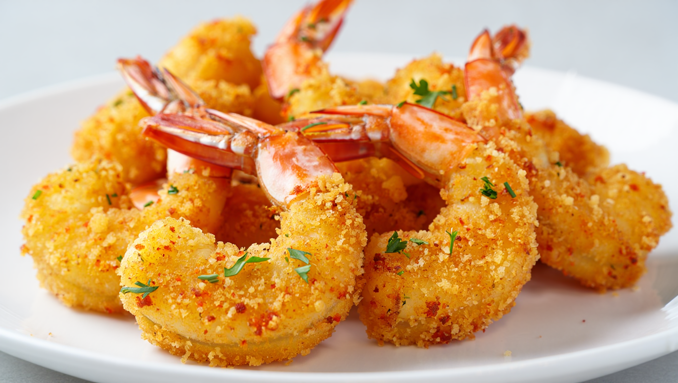 Air Fryer Crispy Breaded Shrimp