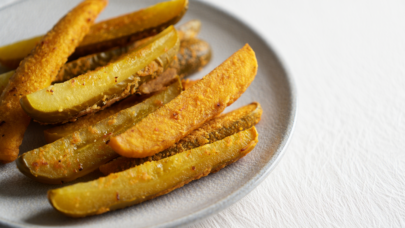 Air Fryer Crispy Spicy Dill Pickle Fries