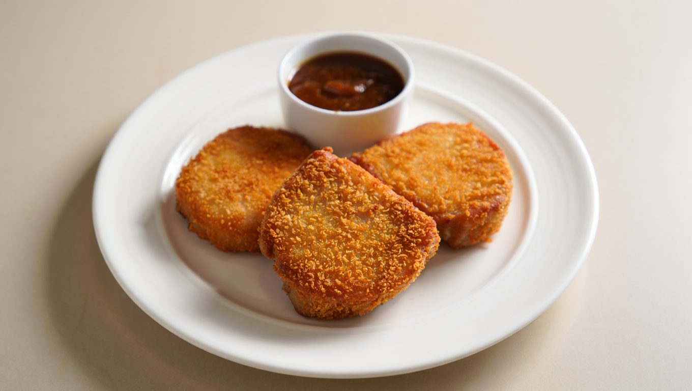 Air Fryer Crispy Tonkatsu with Homemade Sauce