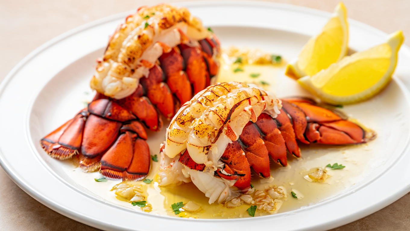 Air Fryer Lobster Tails with Zesty Lemon-Garlic Butter