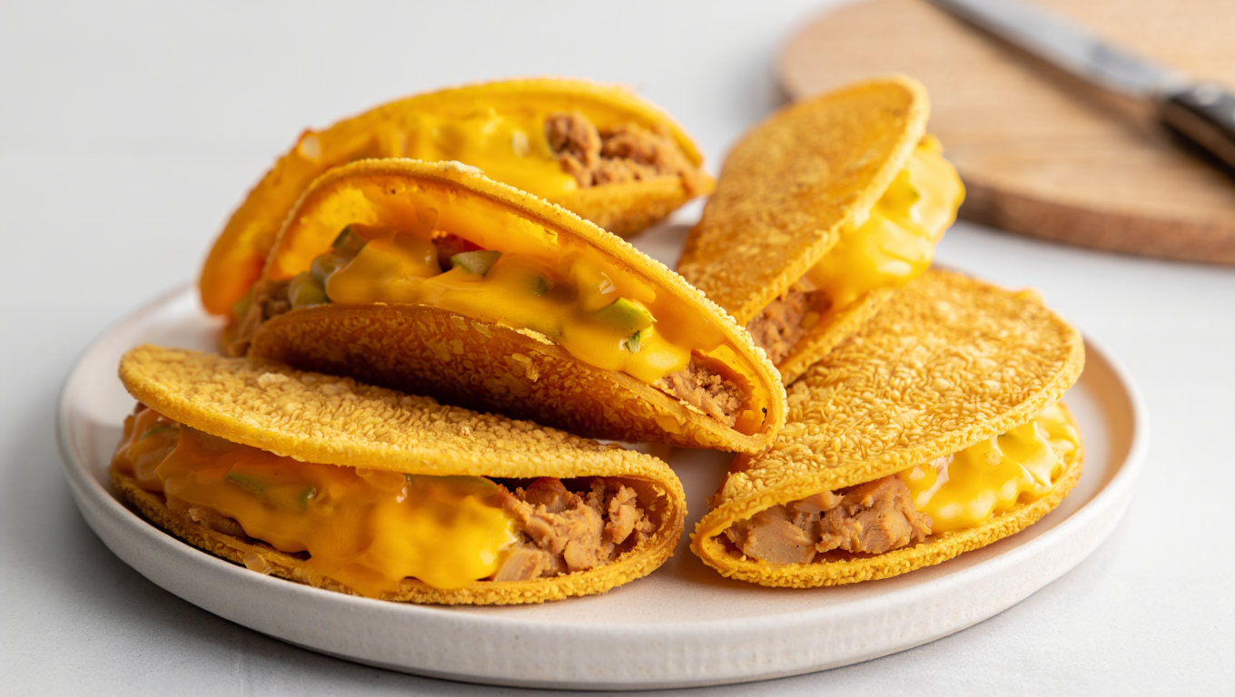 Air Fryer Mini Bean and Cheese Crunch Tacos