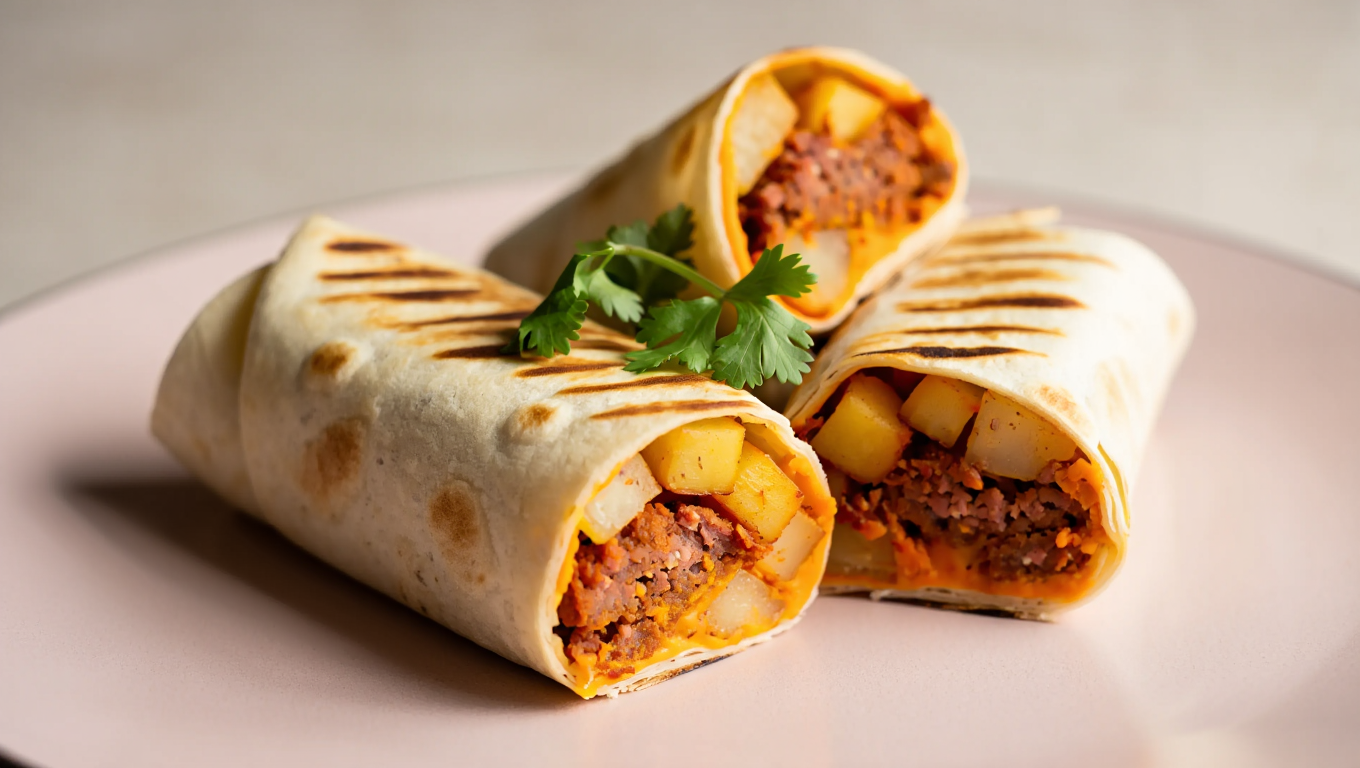 Air Fryer Mini Chorizo Breakfast Burritos