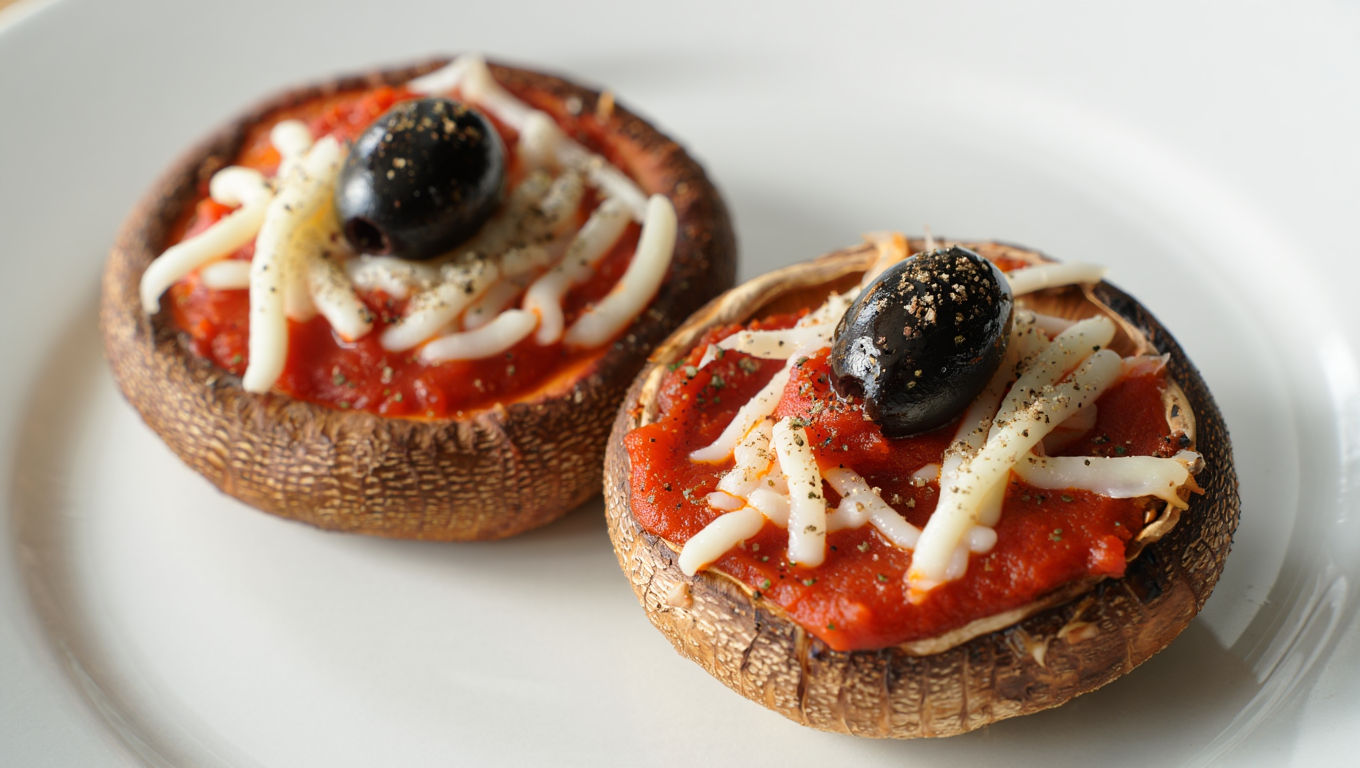Air Fryer Portobello Mushroom Pizzas for Two