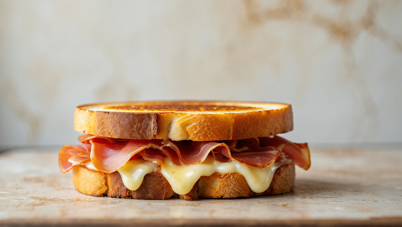 Air Fryer Prosciutto and Mozzarella Grilled Cheese Sandwich