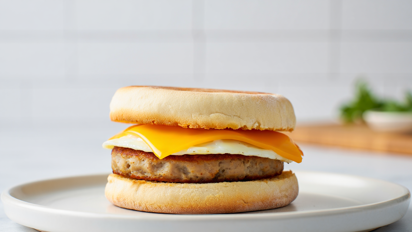 Air Fryer Quick Breakfast Sandwich