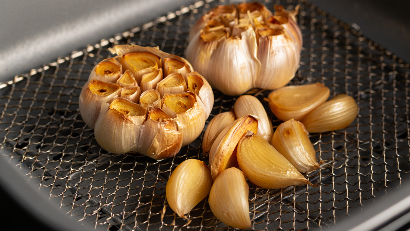 Air Fryer Roasted Garlic for Sauces and Sides