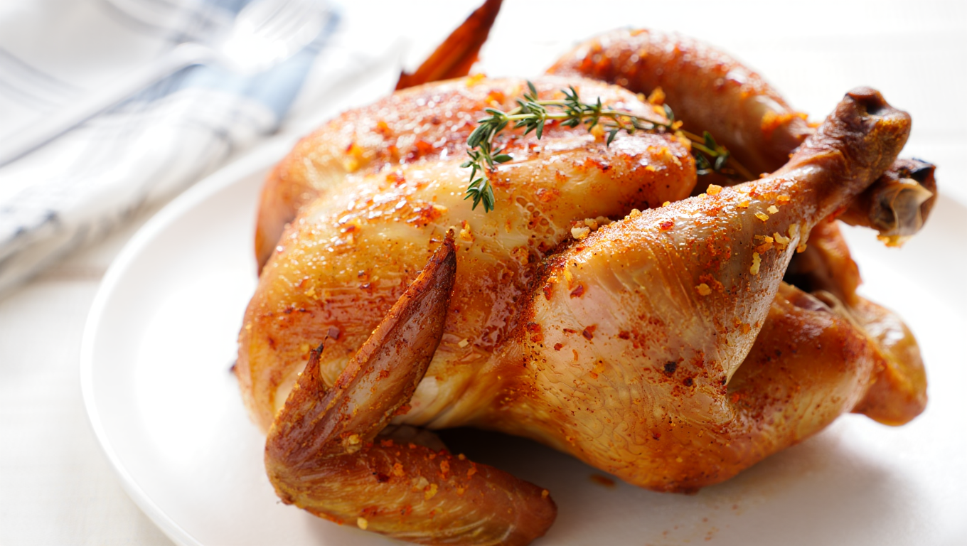 Air Fryer Seasoned Rotisserie Chicken