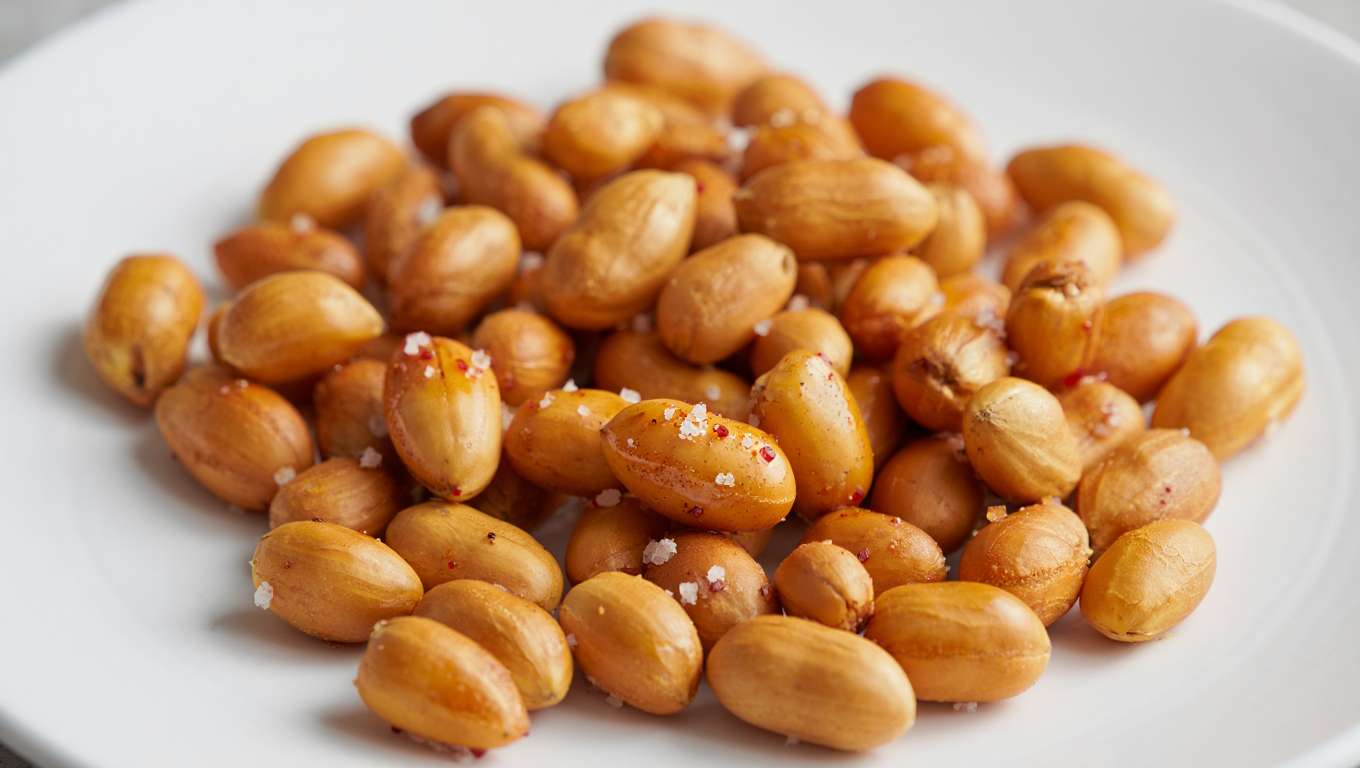 Air Fryer Spicy Sea-Salt Roasted Peanuts