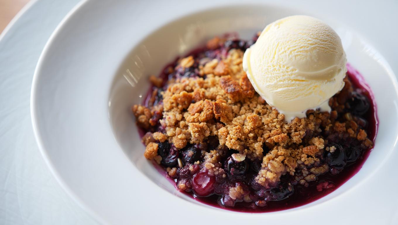 Alexander's Blueberry Crumble