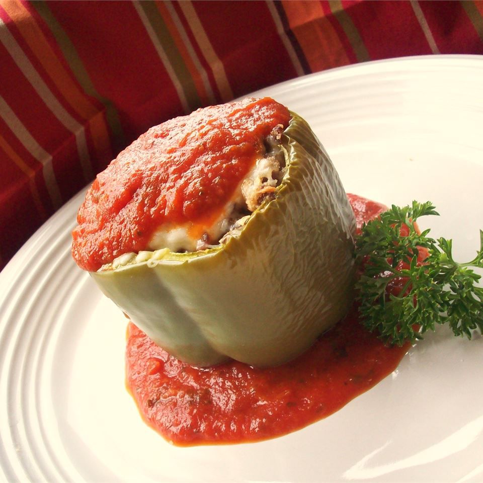 Amanda's Beef and Mushroom Stuffed Peppers