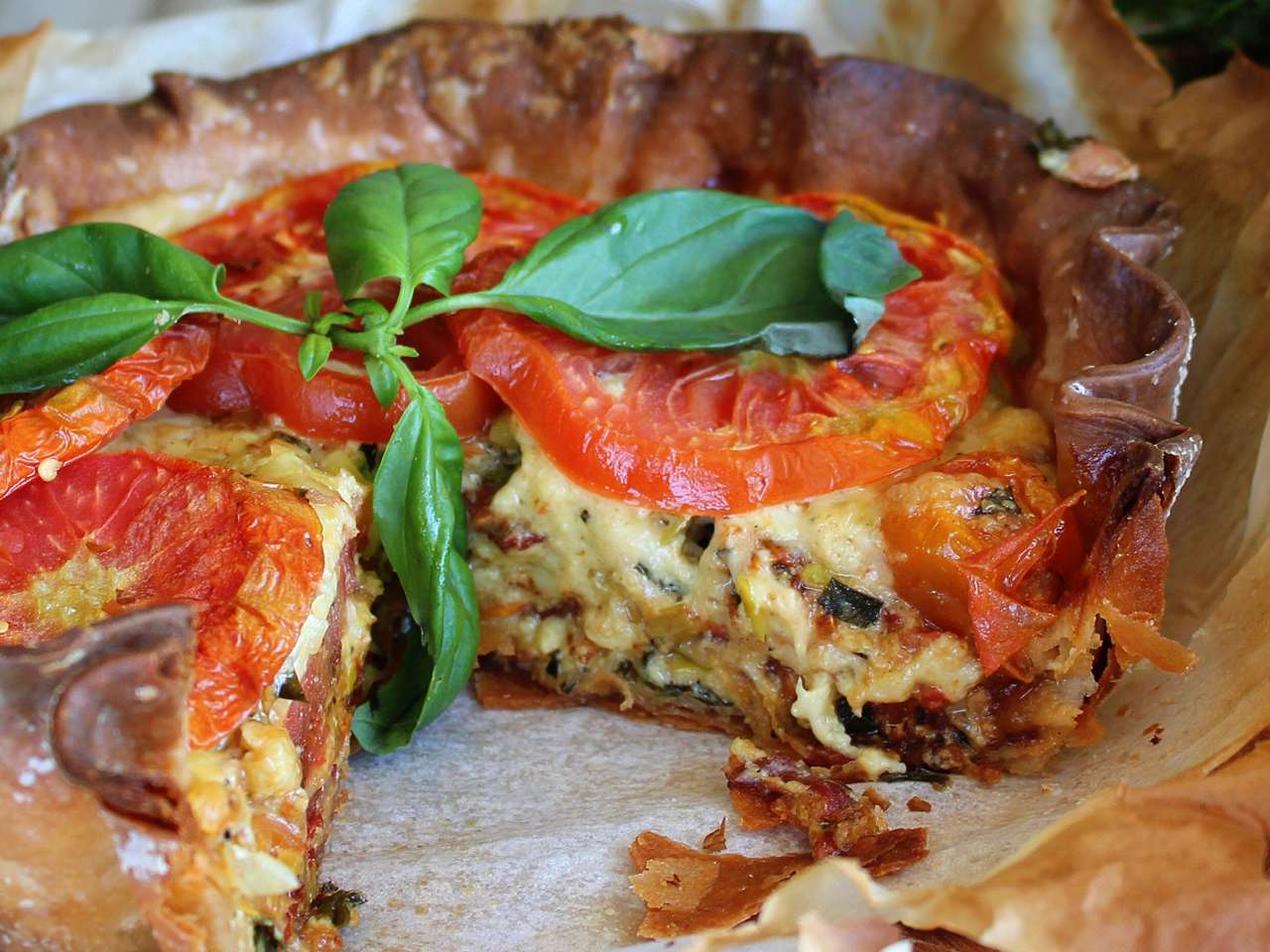 Amish Savory Tomato Pie