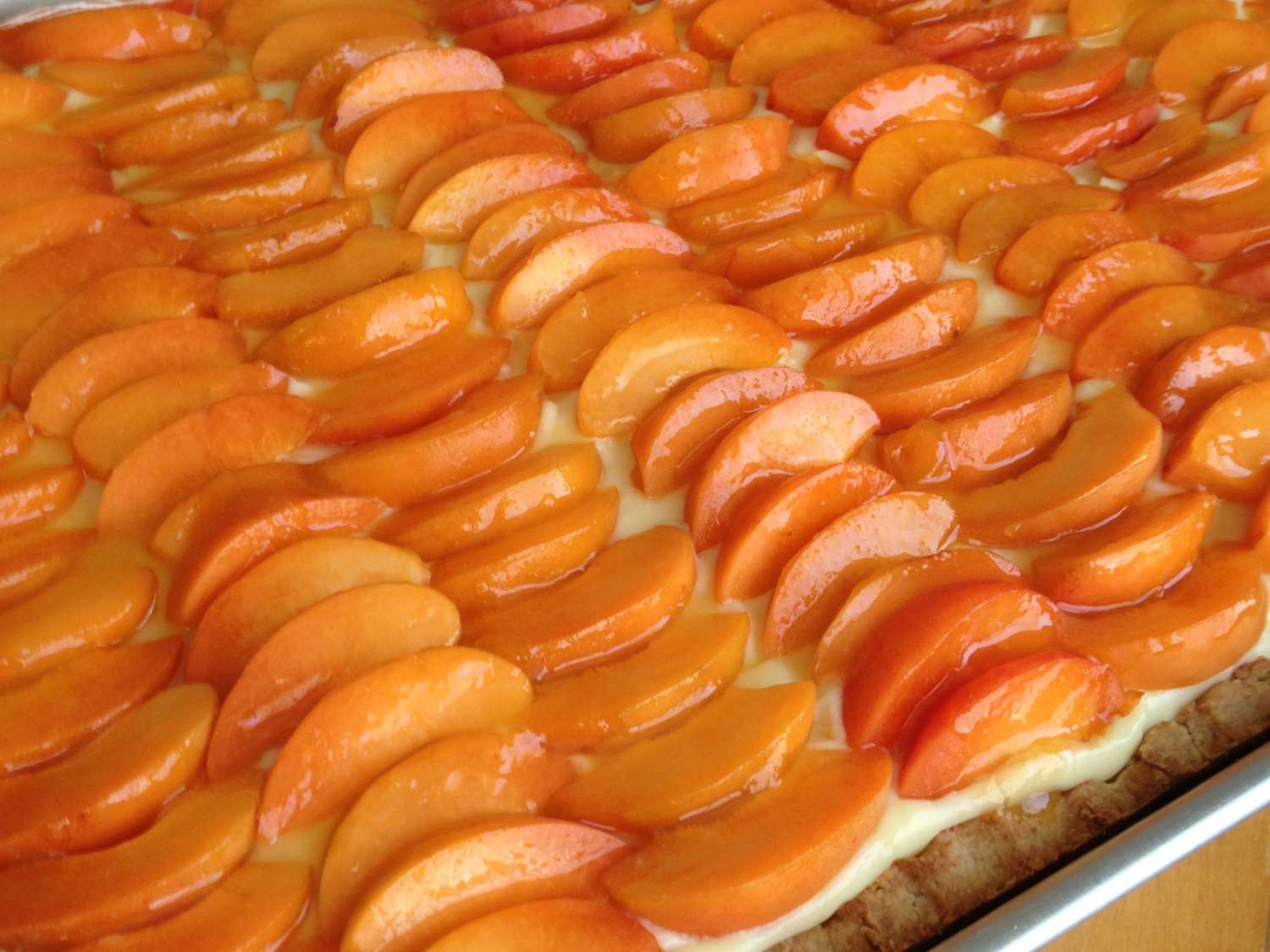 Apricot Basil Custard Tart