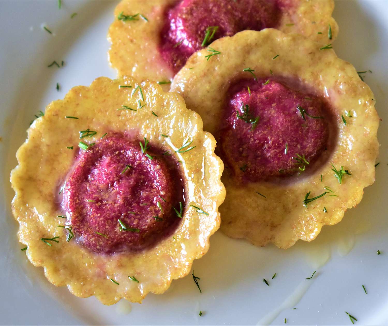 Artisanal Beet and Goat Cheese Ravioli