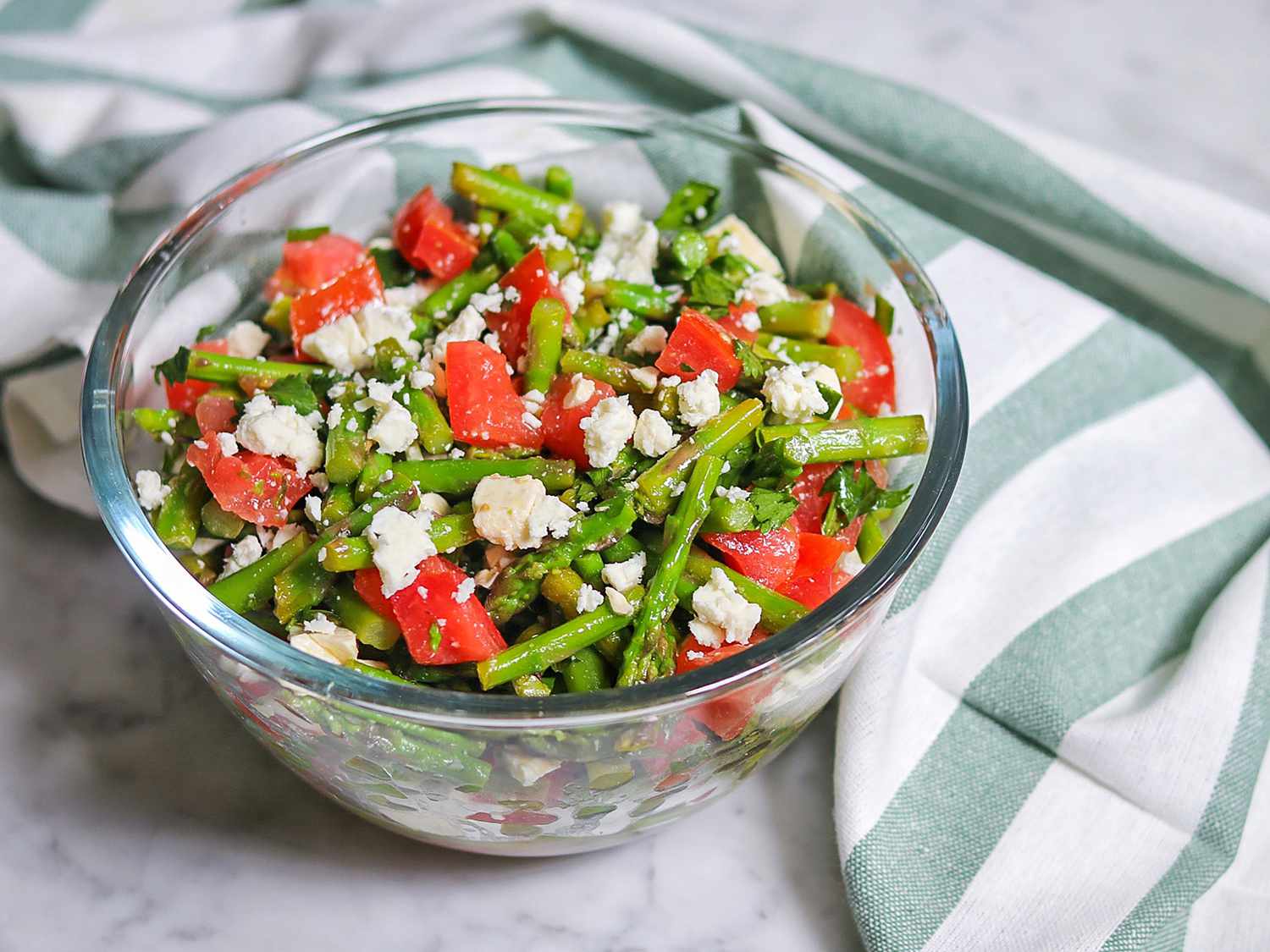 Asparagus Tomato Feta Salad
