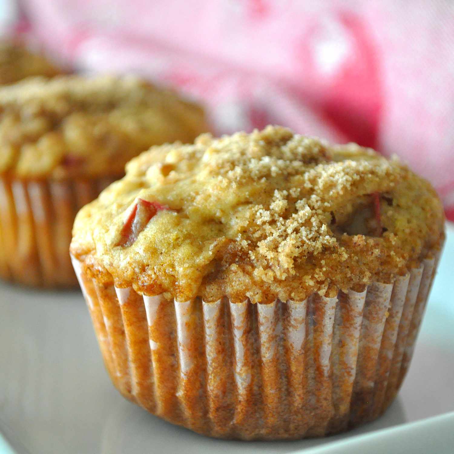 Aunt Norma's Fresh Rhubarb Muffins