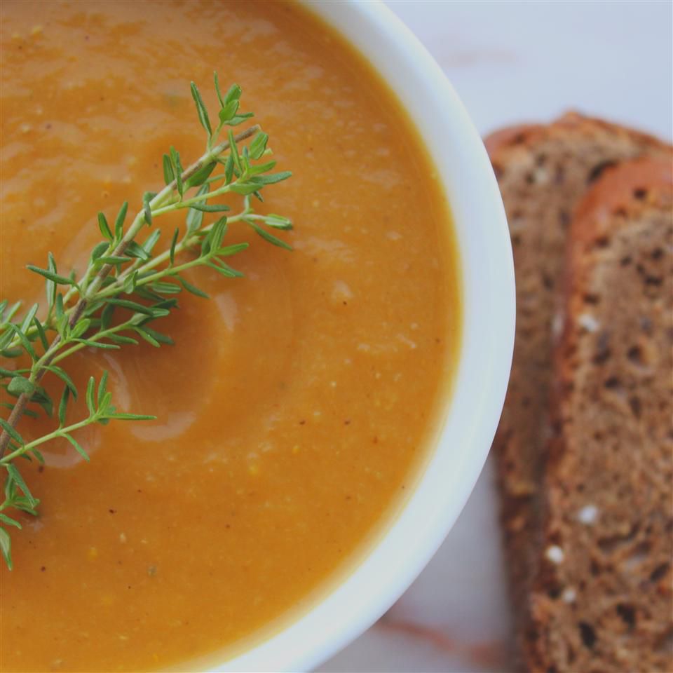 Autumn Pumpkin and Corn Soup