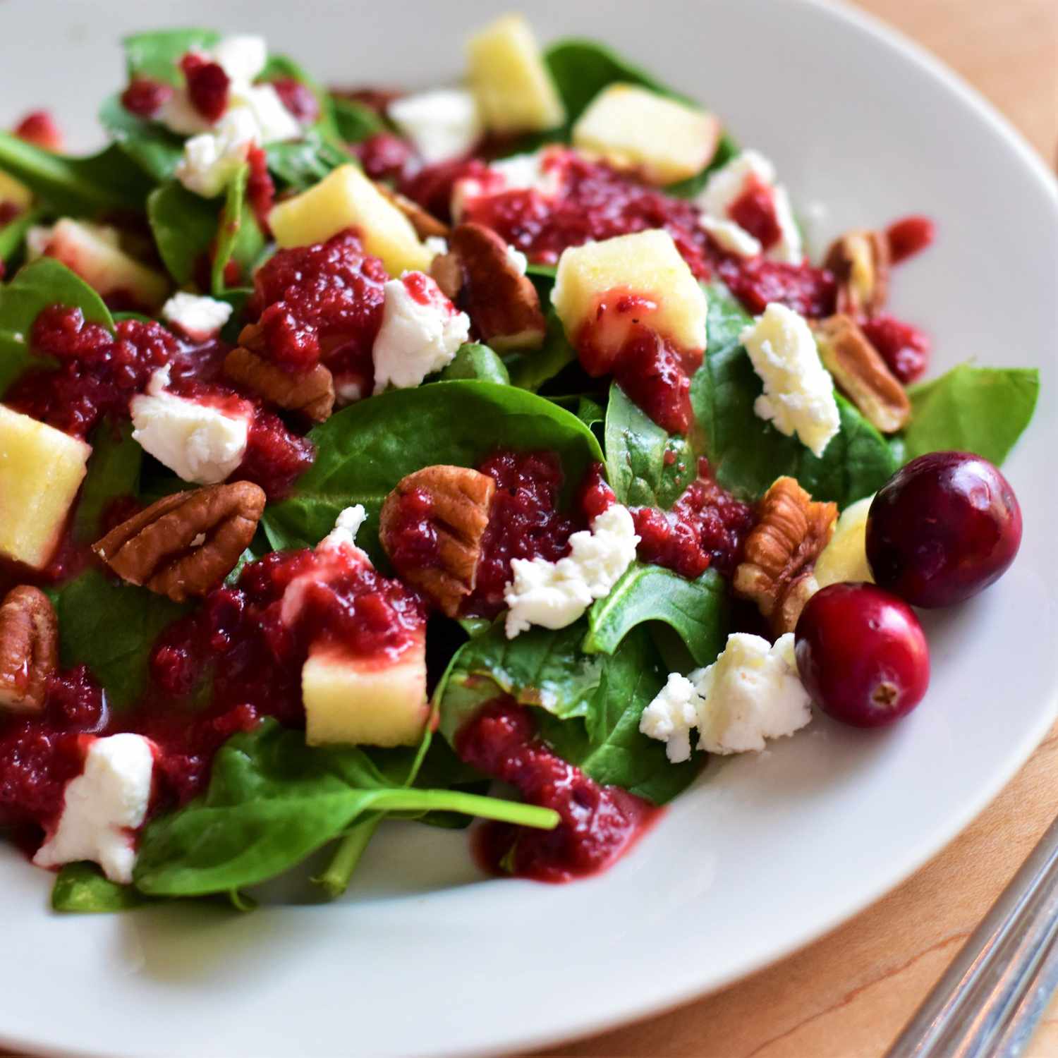 Autumn Salad with Cranberry Dressing