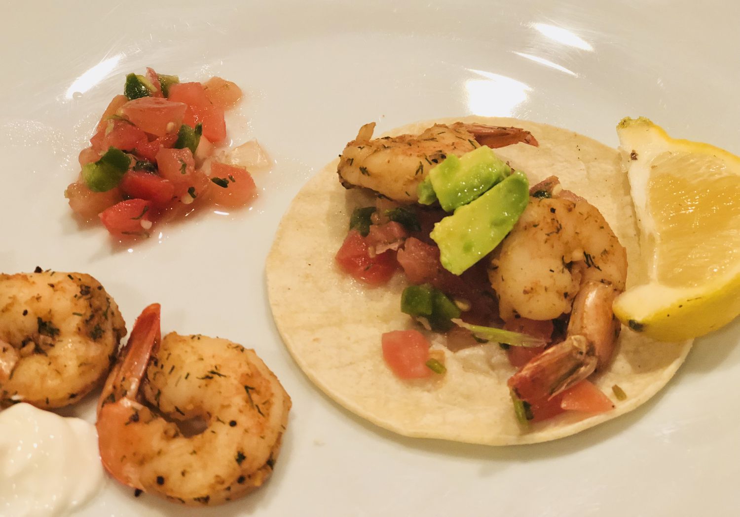 Avocado Spicy Shrimp Tacos