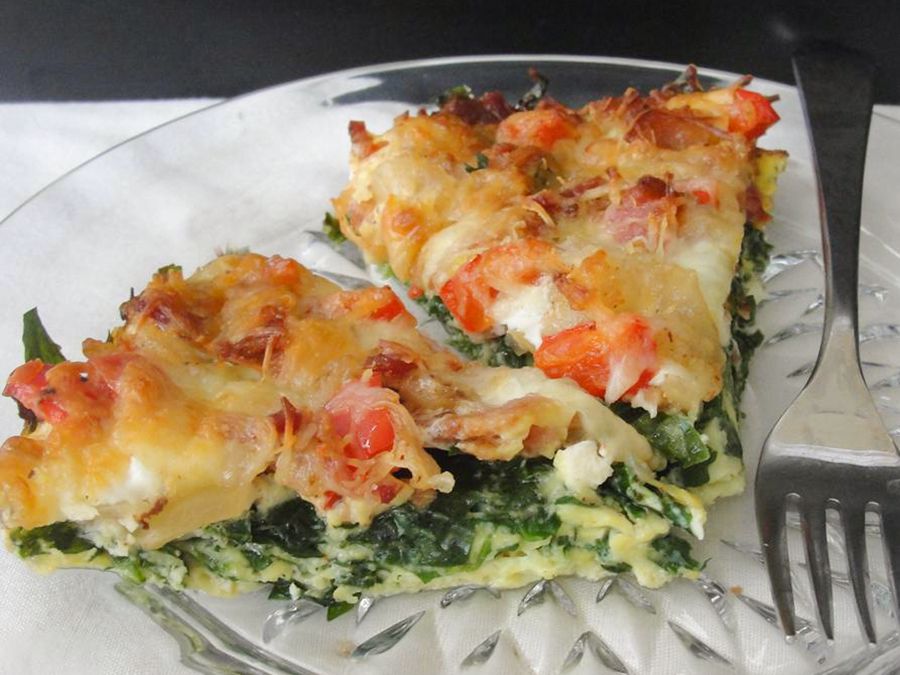 Bacon and Spinach Breakfast Casserole