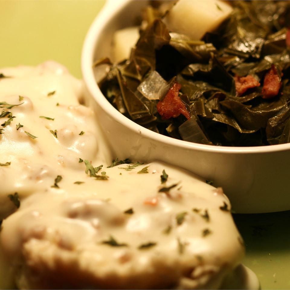 Bacon Braised Collard Greens