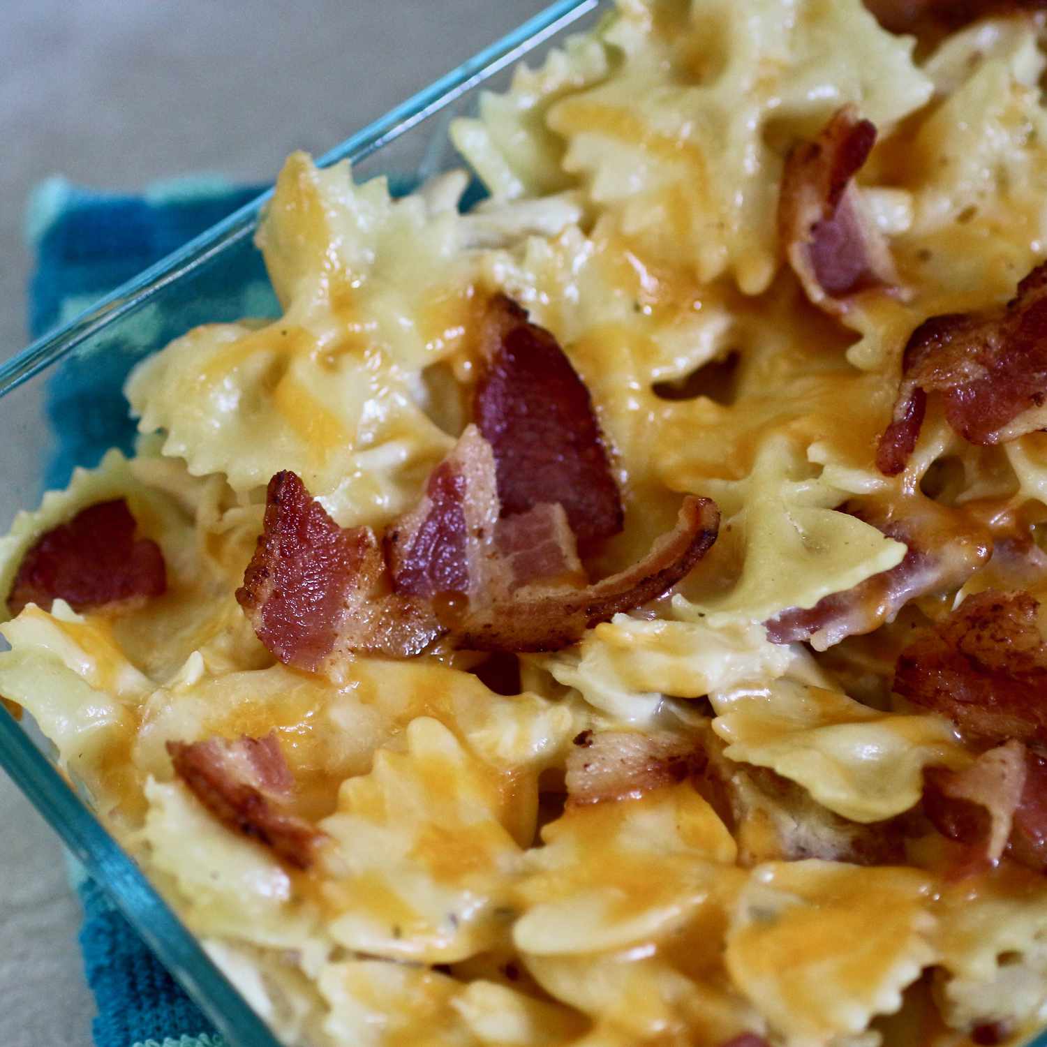 Bacon Chicken Ranch Pasta Bake