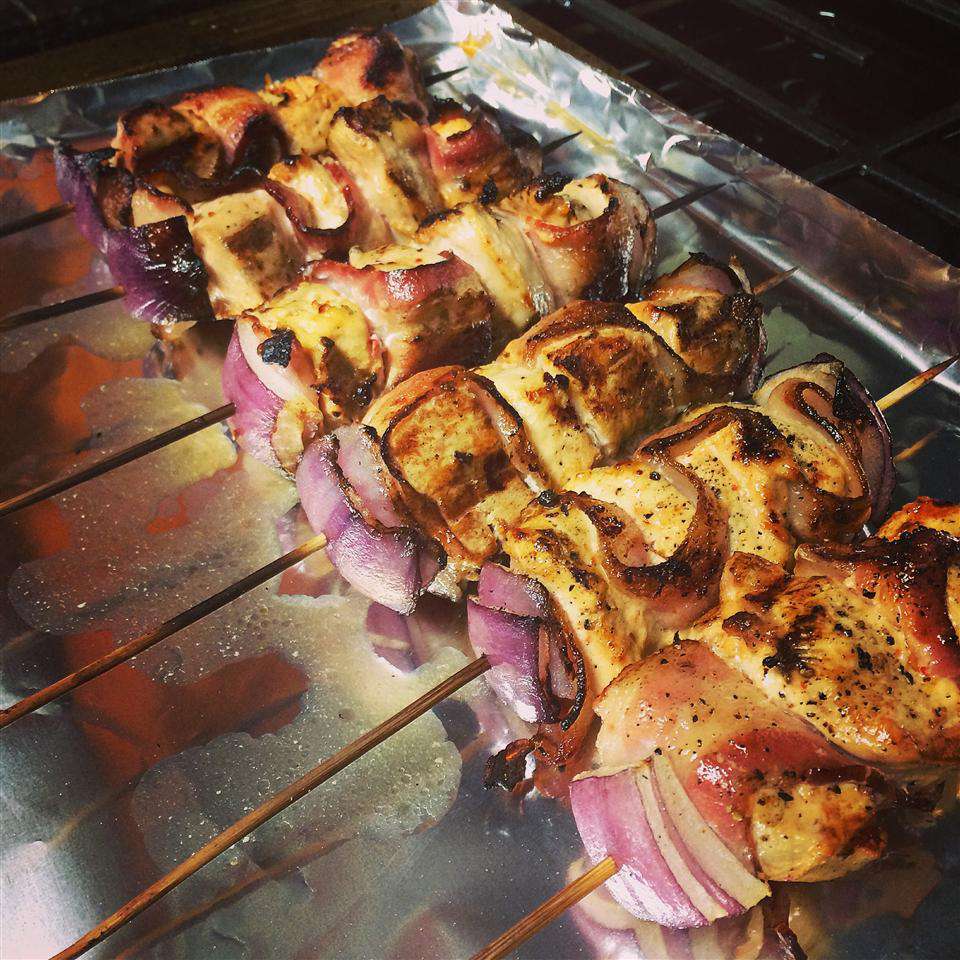 Bacon Ranch Grilled Chicken Skewers