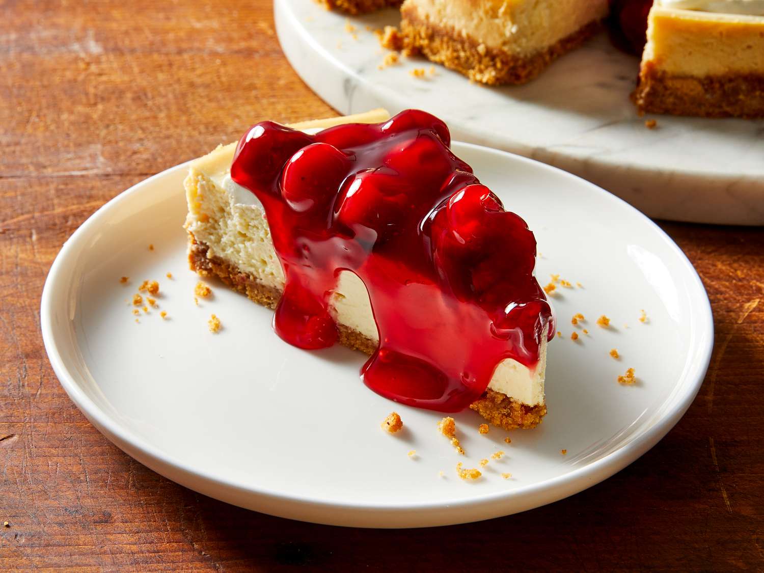 Baked Cheesecake with Cherry Topping