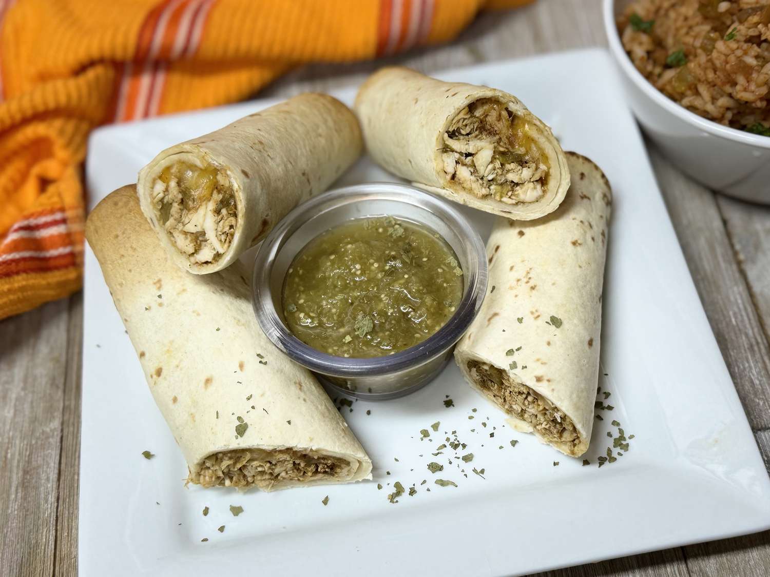 Baked Chicken and Cheese Taquitos