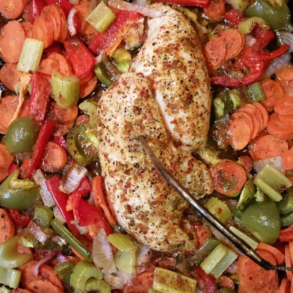 Baked Chicken and Roasted Vegetables