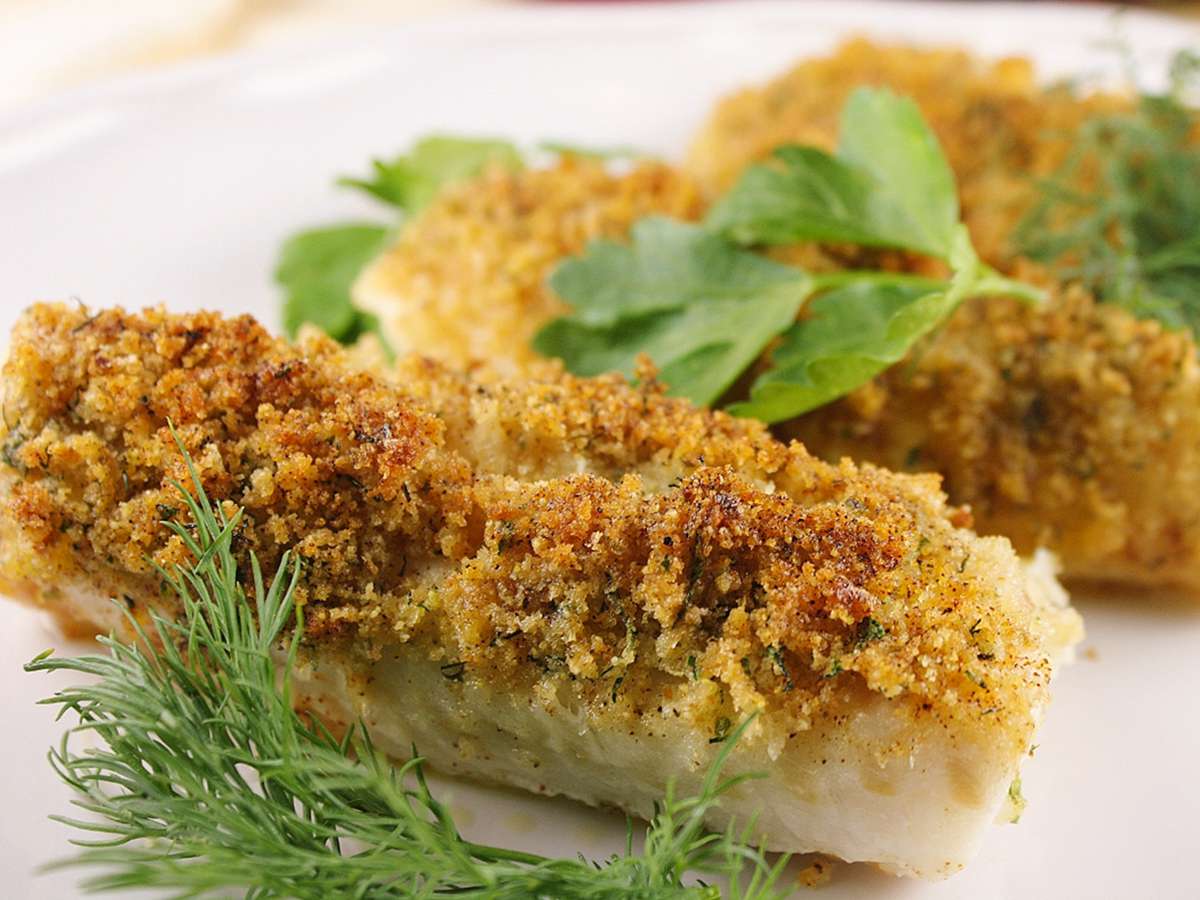 Baked Cod with Parmesan Crust
