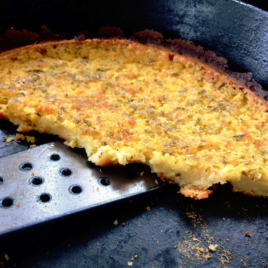 Baked Garbanzo Flatbread