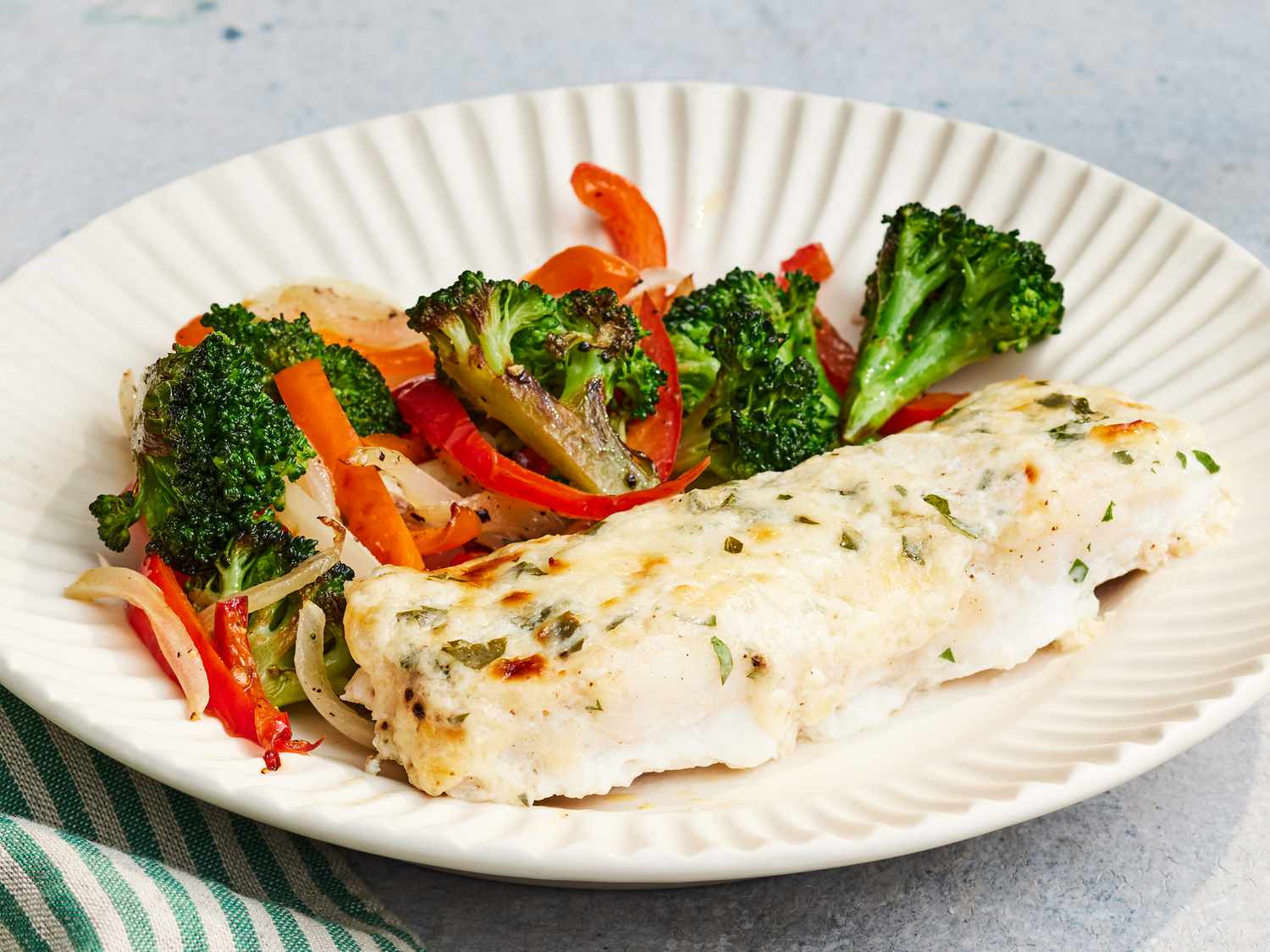 Baked Herb-Parmesan Pollock