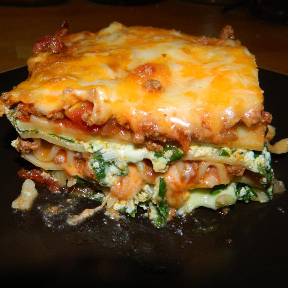 Baked Kale Lasagna with Italian Meat Sauce