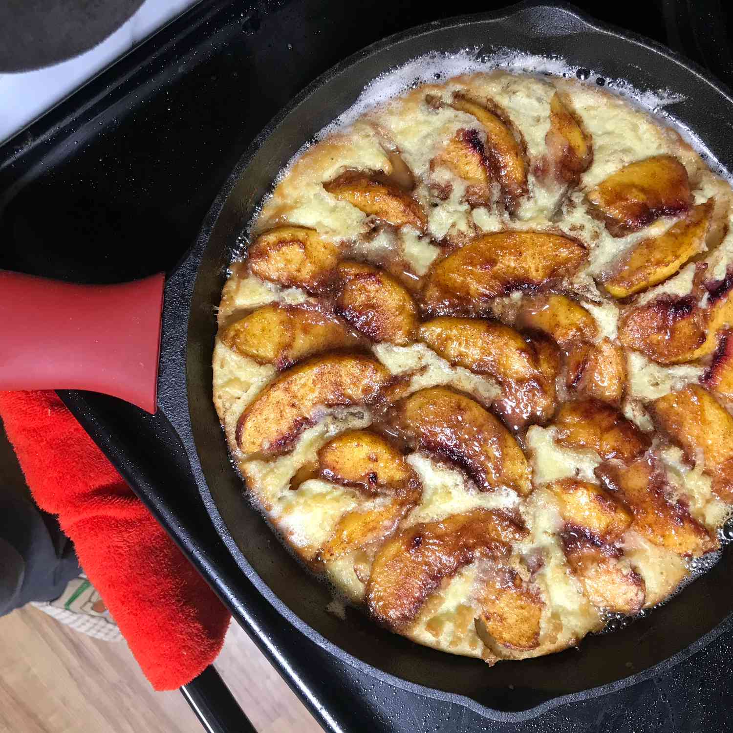 Baked Peach Cinnamon Pancake