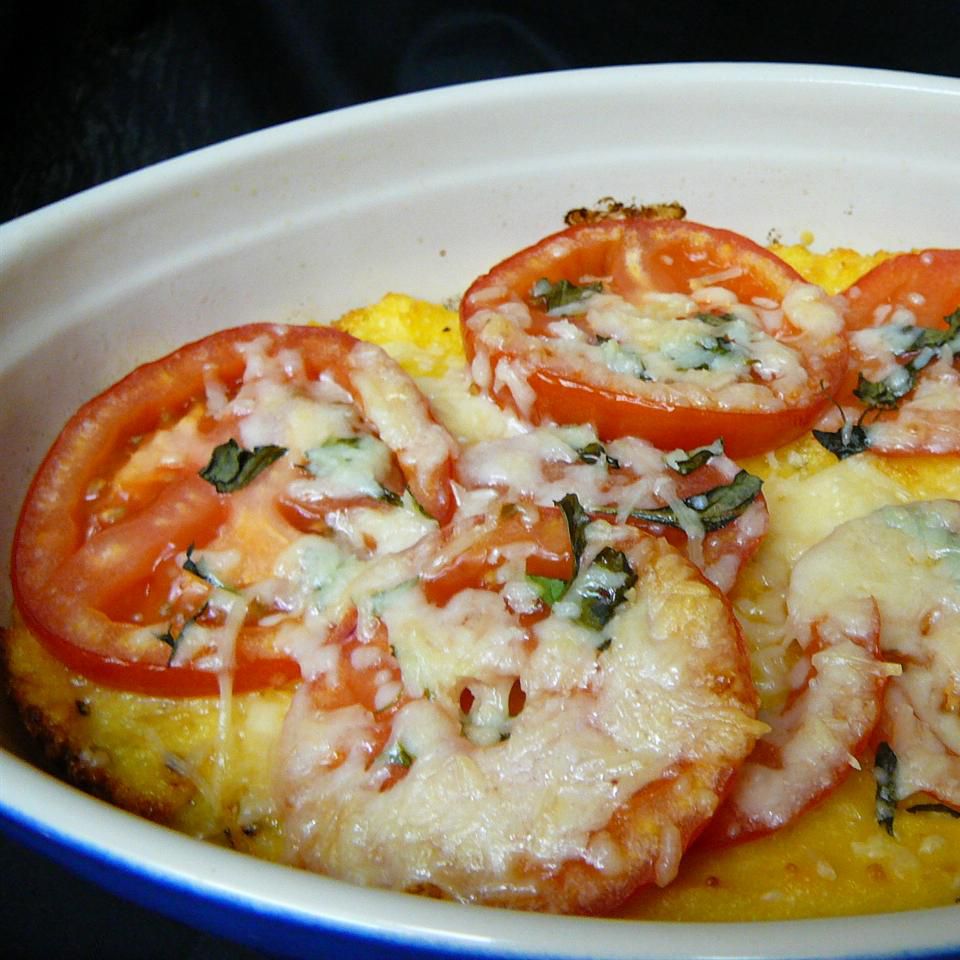 Baked Polenta with Tomato and Parmesan
