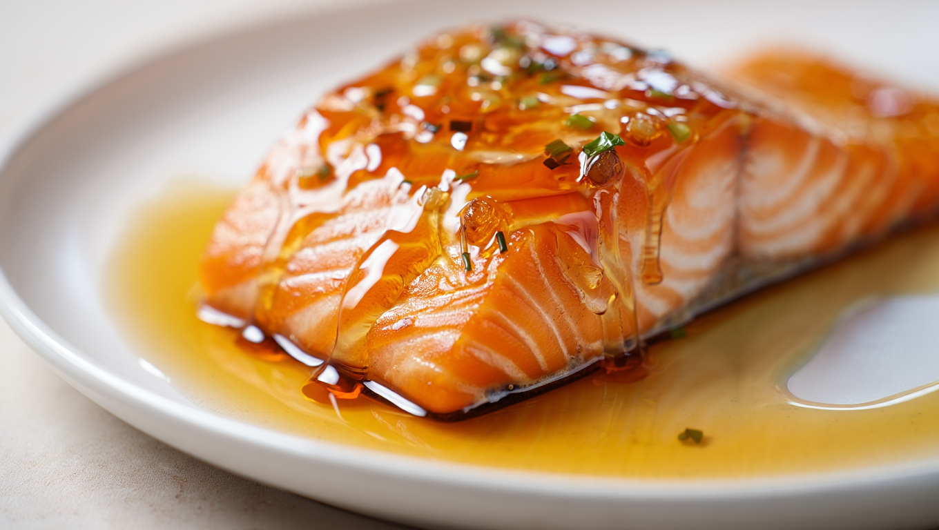 Baked Salmon with Honey Marinade