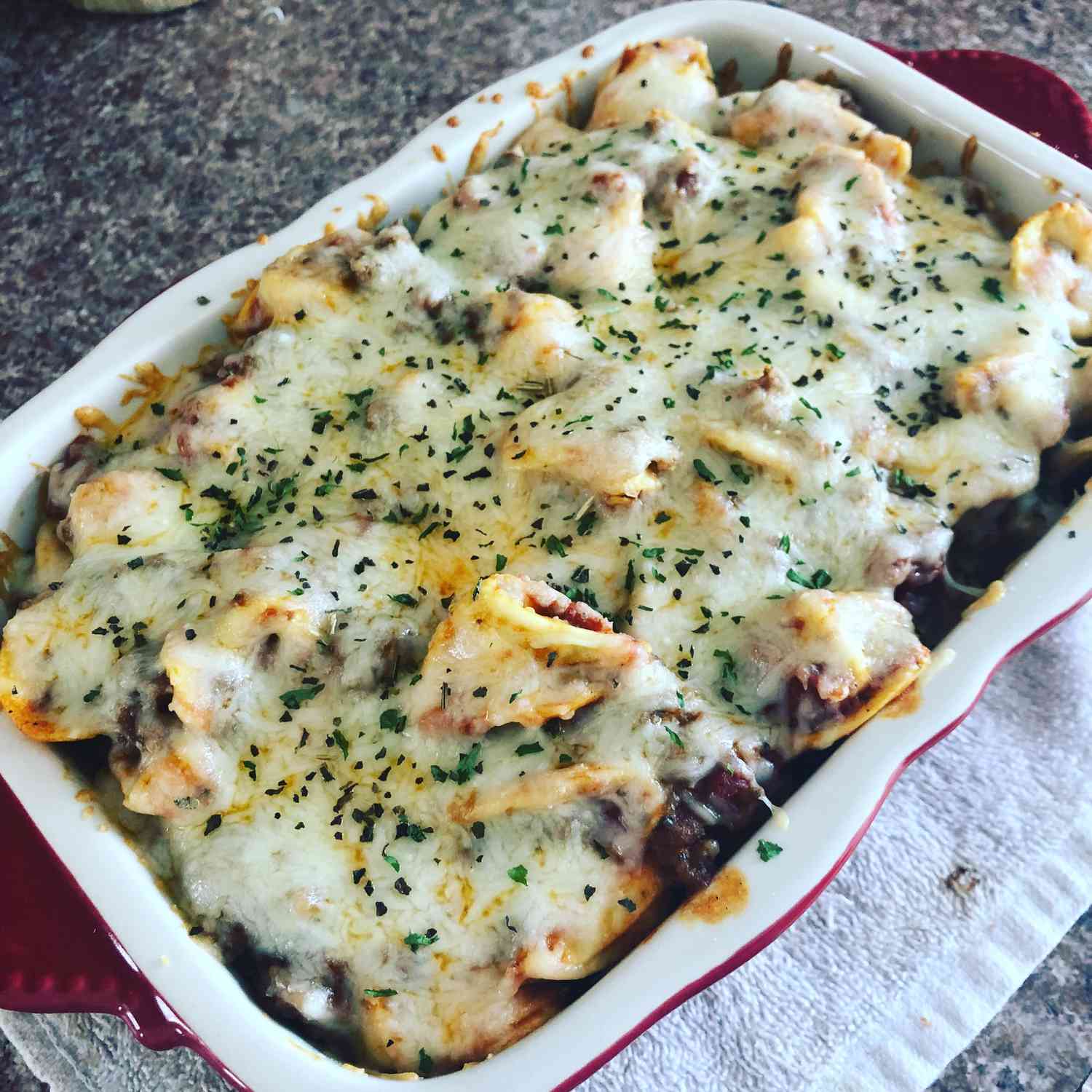 Baked Sausage Tortellini Casserole