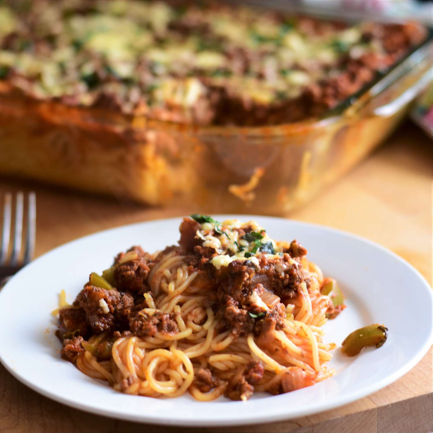 Baked Spaghetti with Venison and Tomato Sauce