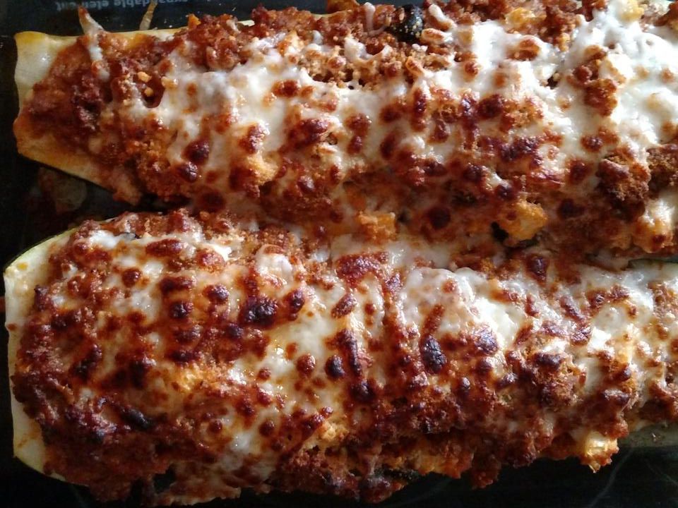 Baked Stuffed Zucchini