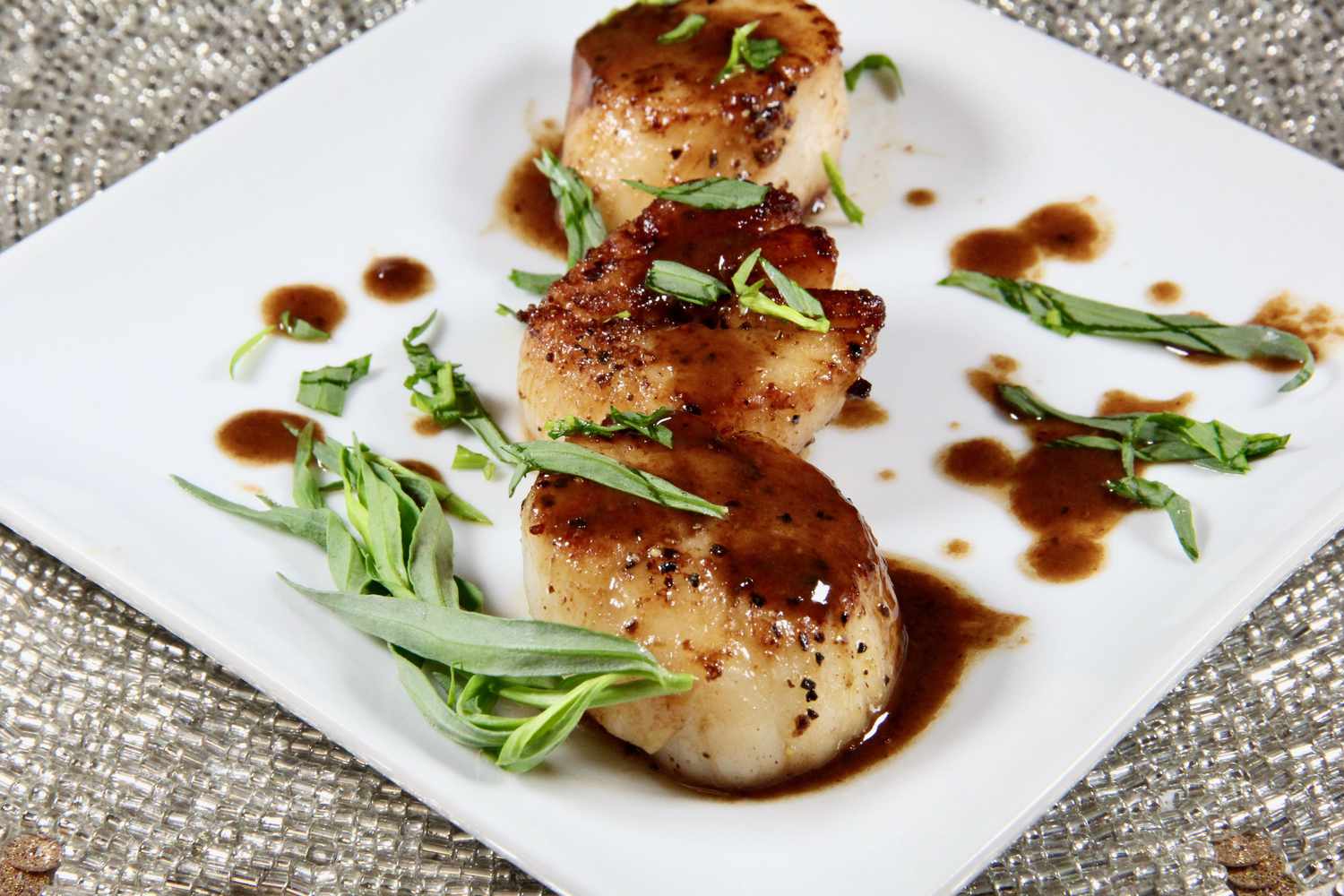 Balsamic-Glazed Seared Sea Scallops