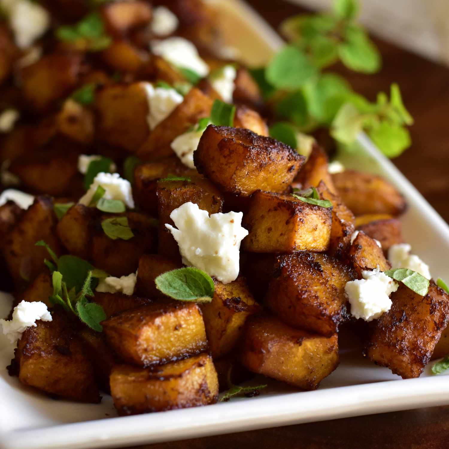 Balsamic-Roasted Pumpkin with Sweet Goat Cheese