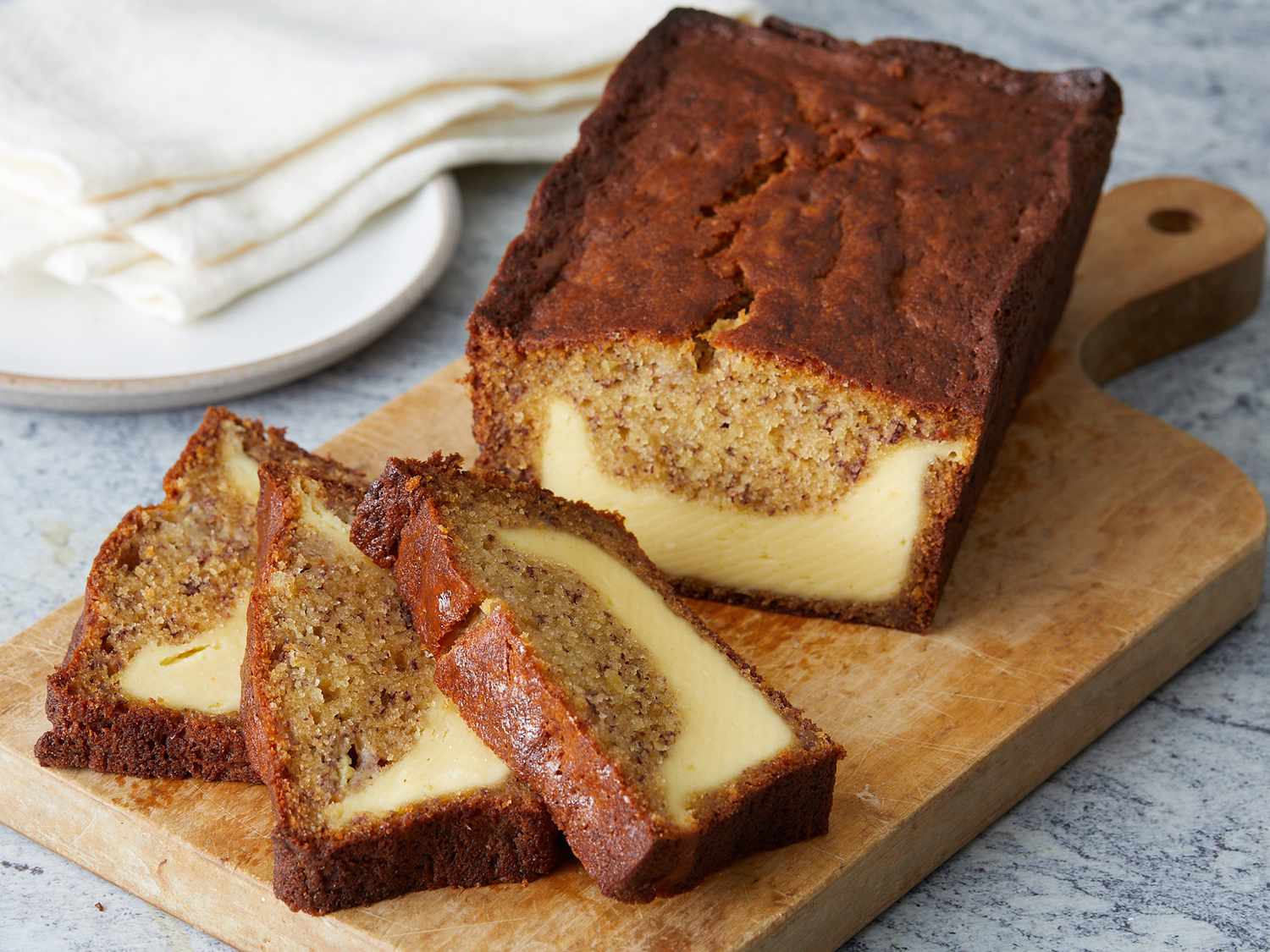 Banana Bread with Cream Cheese Filling