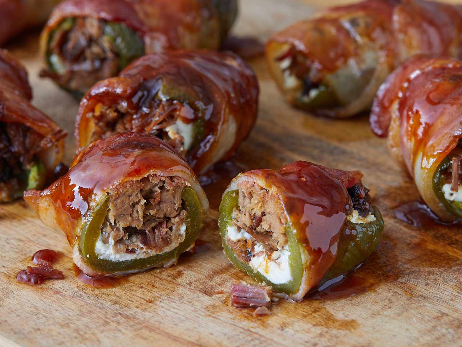 BBQ Bacon-Wrapped Jalapeño Poppers