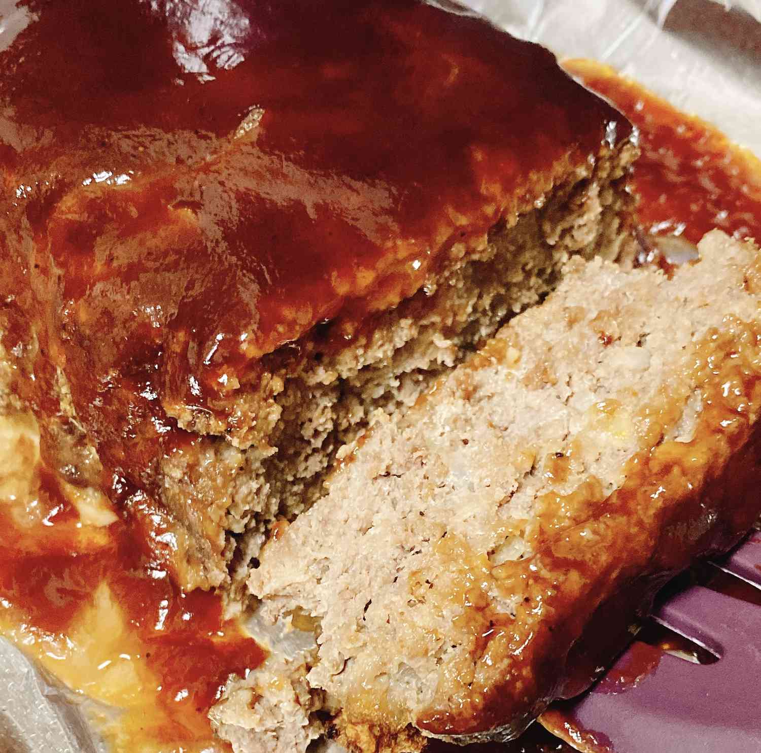 BBQ Glazed Sheet Pan Meatloaf