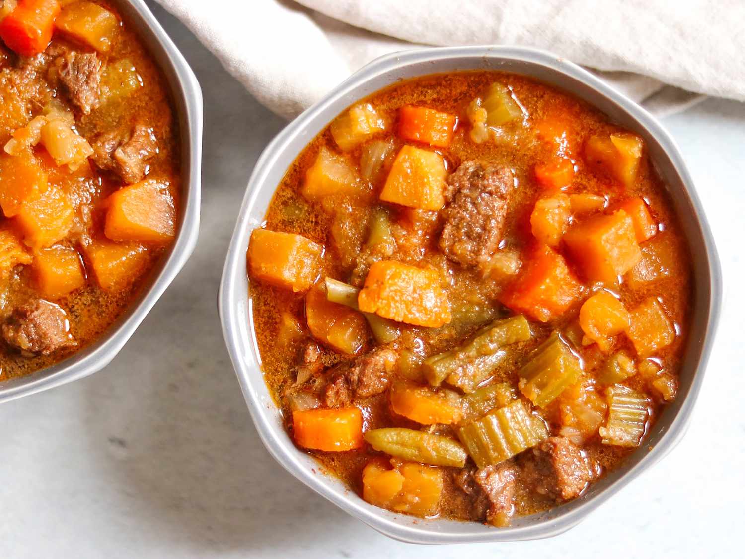 Beef and Vegetable Soup in Instant Pot