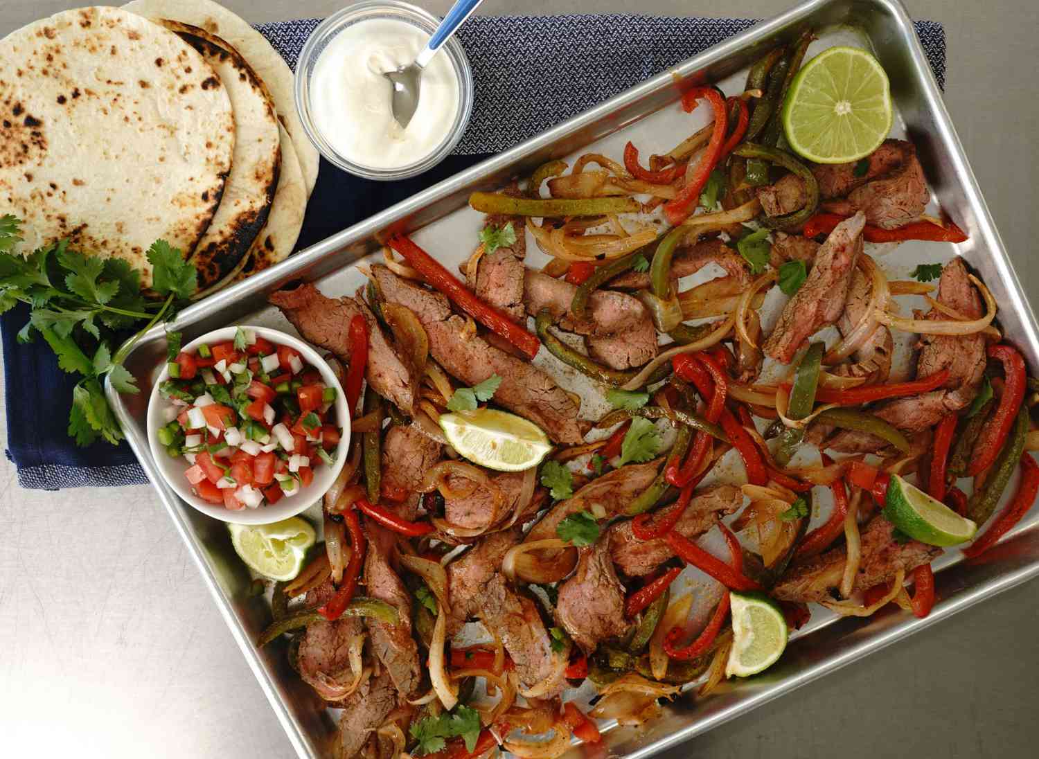 Beef Fajitas on a Sheet Pan