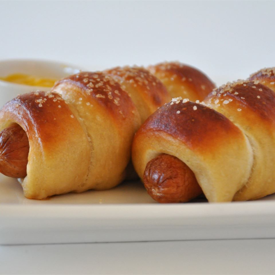 Beer-Infused Pretzel Dogs