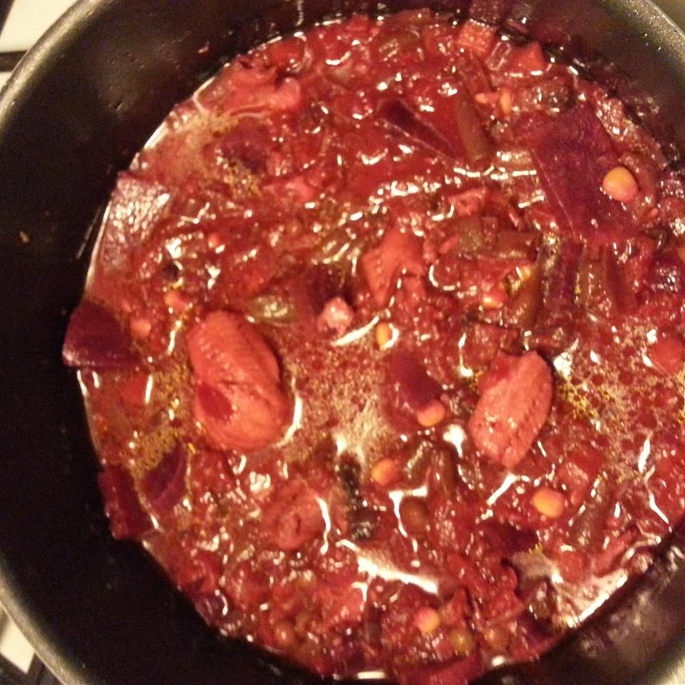 Beet, Crab, and Vegetable Soup